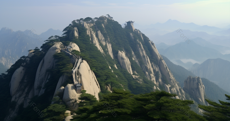 西岳华山古建筑群著名地标景点,高清,摄影图,摄影图片,图片大全,摄影图免费下载